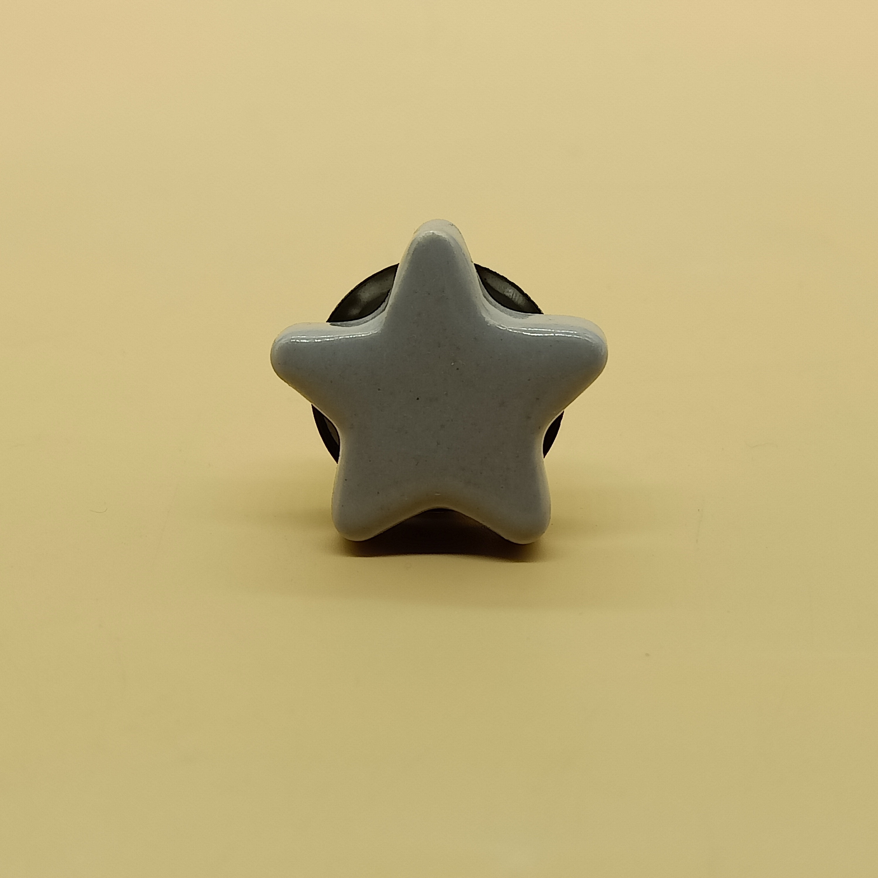 SMALL SOLID GREY Star shape Artistic Cabinet Knob and Furniture Hardware / Decorative Handles / Dresser Knob / Knobs for Kids / Drawer pulls