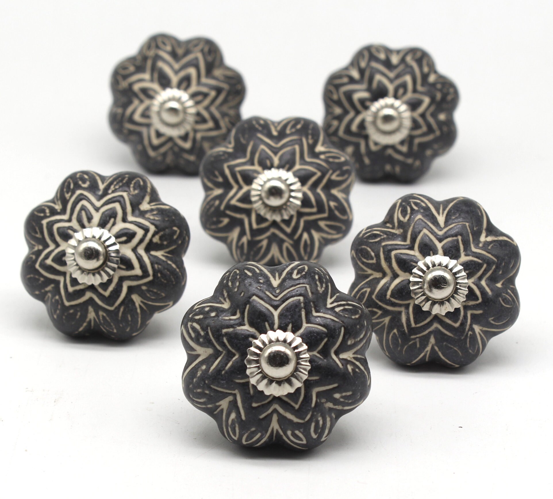 Brilliantly Hand Painted Ceramic Knobs / Ceramic Drawer Pulls Etsy