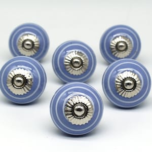 Grande manopola del cratere a forma rotonda, grande manopola dell'armadio artistico blu e hardware per mobili, maniglie decorative, manopola del comò