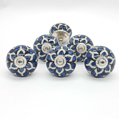 Brilliantly Hand Painted Ceramic Knobs / Ceramic Drawer Pulls Etsy