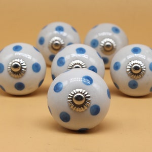 Brilliantly Hand Painted Ceramic knobs / Ceramic Drawer Pulls / Cabinet Knobs/ Kitchen Cabinet Door Handles / Cupboard Knobs