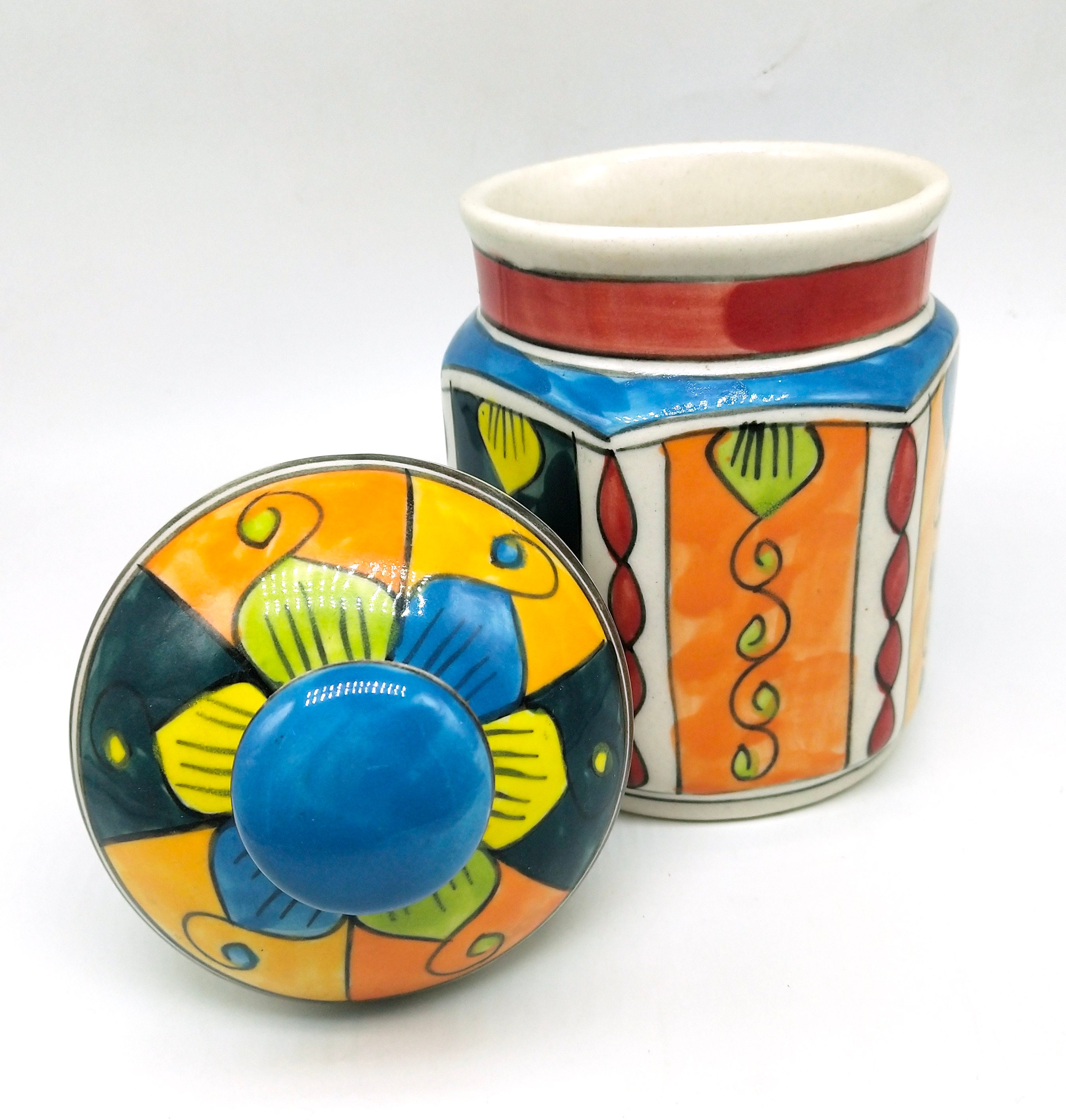 Ceramic Jar with Lid Wheel Thrown Pottery Kitchen Storage Etsy