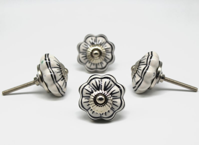 Large Flower Shape Crater Knob Large Artistic Knob Etsy