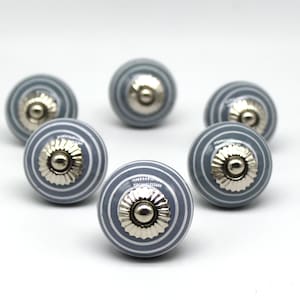 Round Ceramic Hand Painted knobs, Drawer pulls, Cabinet knobs, Kitchen Cupboard Handles
