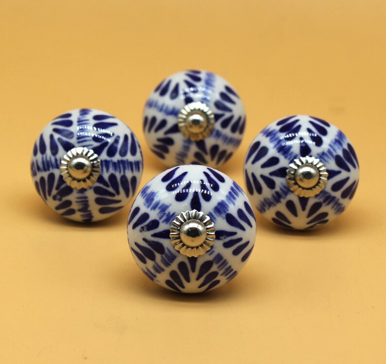 Brilliantly Hand Painted Ceramic Knobs / Ceramic Drawer Pulls Etsy