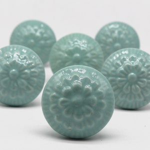 Brilliantly Hand Painted Ceramic knobs / Ceramic Drawer Pulls / Cabinet Knobs/ Kitchen Cabinet Door Handles / Cupboard Knobs