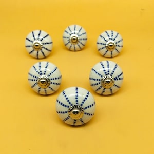 Brilliantly Hand Painted Ceramic knobs / Ceramic Drawer Pulls / Cabinet Knobs/ Kitchen Cabinet Door Handles / Cupboard Knobs