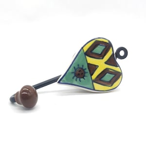 Ceramic Hand Painted Coat Hooks / Bathroom Hooks / Decorative Hooks Kitchen Wall Hooks / Coat Hangers /Towel Hanger Colorful Hooks