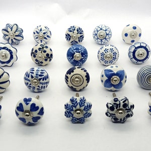 Blue and White Assorted Knobs From Our Collection / Blue and White Mix ...