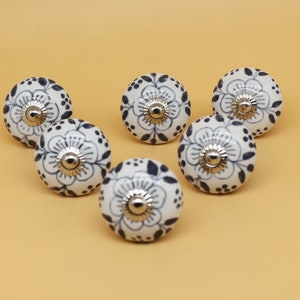 Brilliantly Hand Painted Ceramic knobs / Ceramic Drawer Pulls / Cabinet Knobs/ Kitchen Cabinet Door Handles / Cupboard Knobs