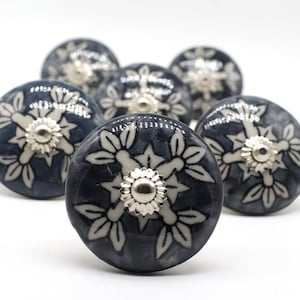 Brilliantly Hand Painted Ceramic knobs / Ceramic Drawer Pulls / Cabinet Knobs/ Kitchen Cabinet Door Handles / Cupboard Knobs