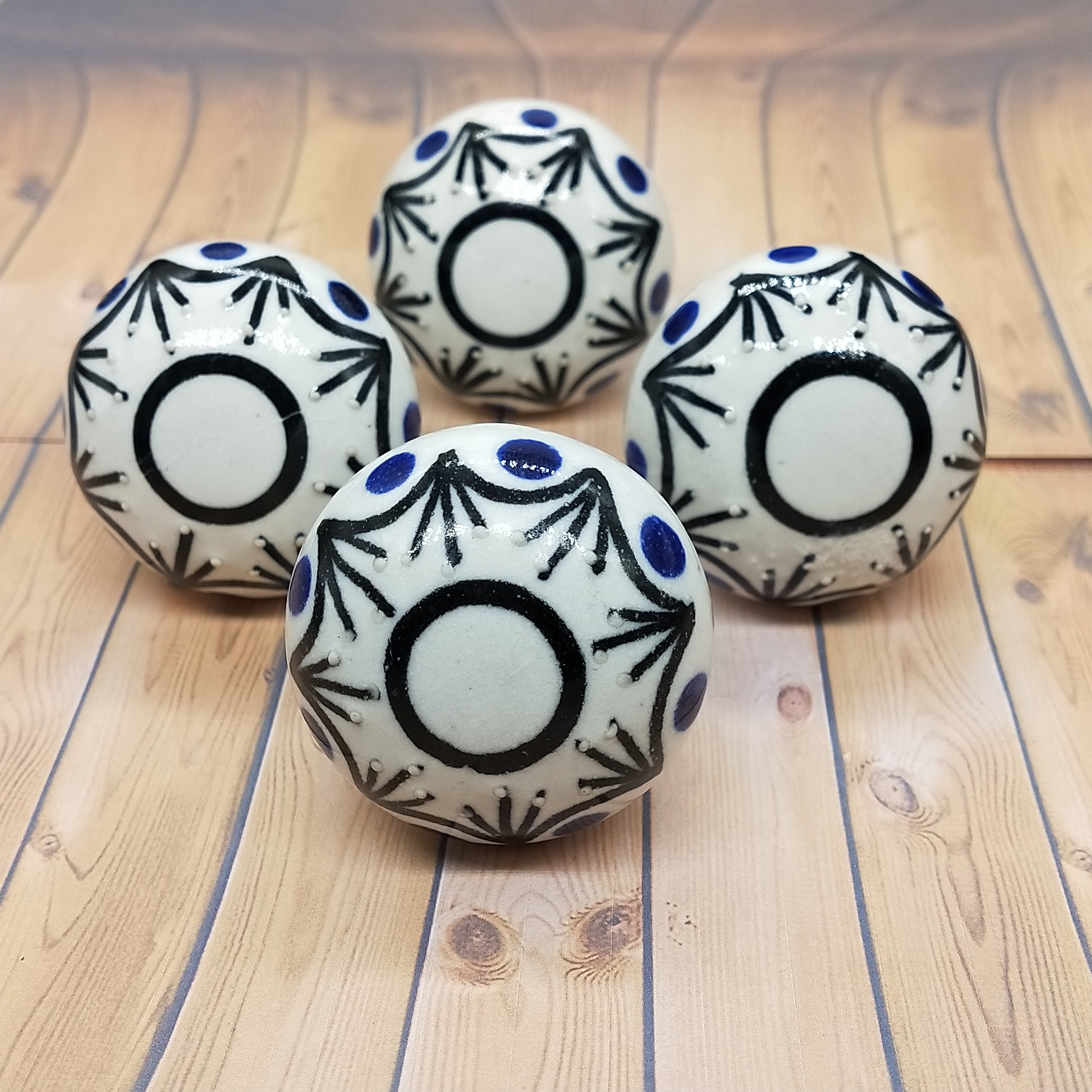Brilliantly Hand Painted Ceramic Knobs / Ceramic Drawer Pulls Etsy