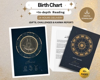 Impression personnalisée du thème astral et lecture approfondie, lecture du thème astral, lecture du thème astrologique, thème du natal, thème du zodiaque