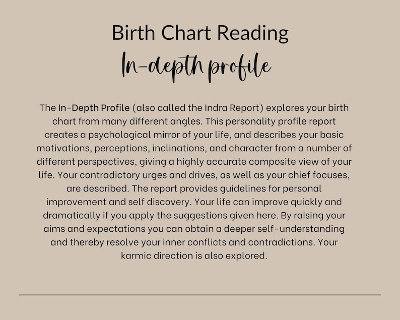 Custom Birth Chart Print & In- Depth Reading, Birth Chart Reading ...