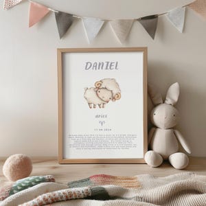 Pôster personalizado do zodíaco para bebês | Impressão personalizada do signo astrológico | Arte de parede para berçário com signos estelares