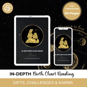 In-depth Birth Chart Reading,Karmic Reading and Full Natal Chart Report, Professional Astrology Reading