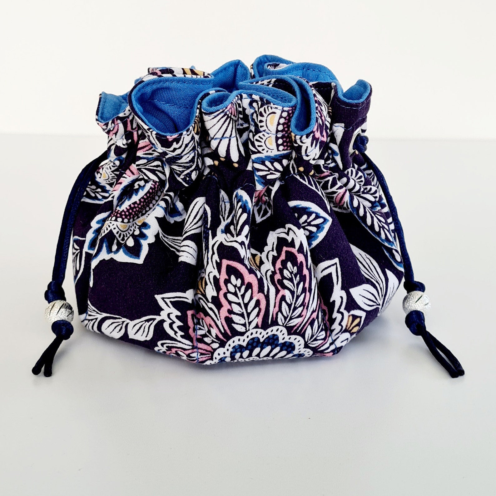 Vintage Style Drawstring Jewellery Bag With 8 Pockets Etsy