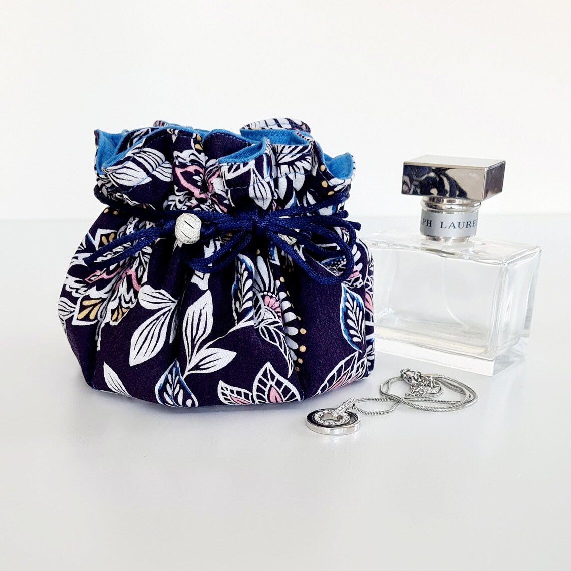 Vintage Style Drawstring Jewellery Bag With 8 Pockets Etsy