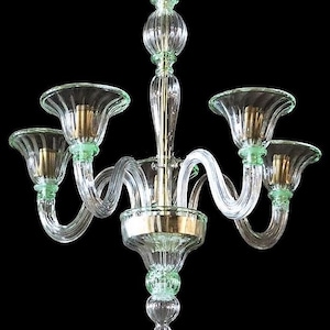 Hedendaagse helderglazen kroonluchter van muranoglas, Venetiaanse verlichting van muranoglas, Italiaanse kroonluchter