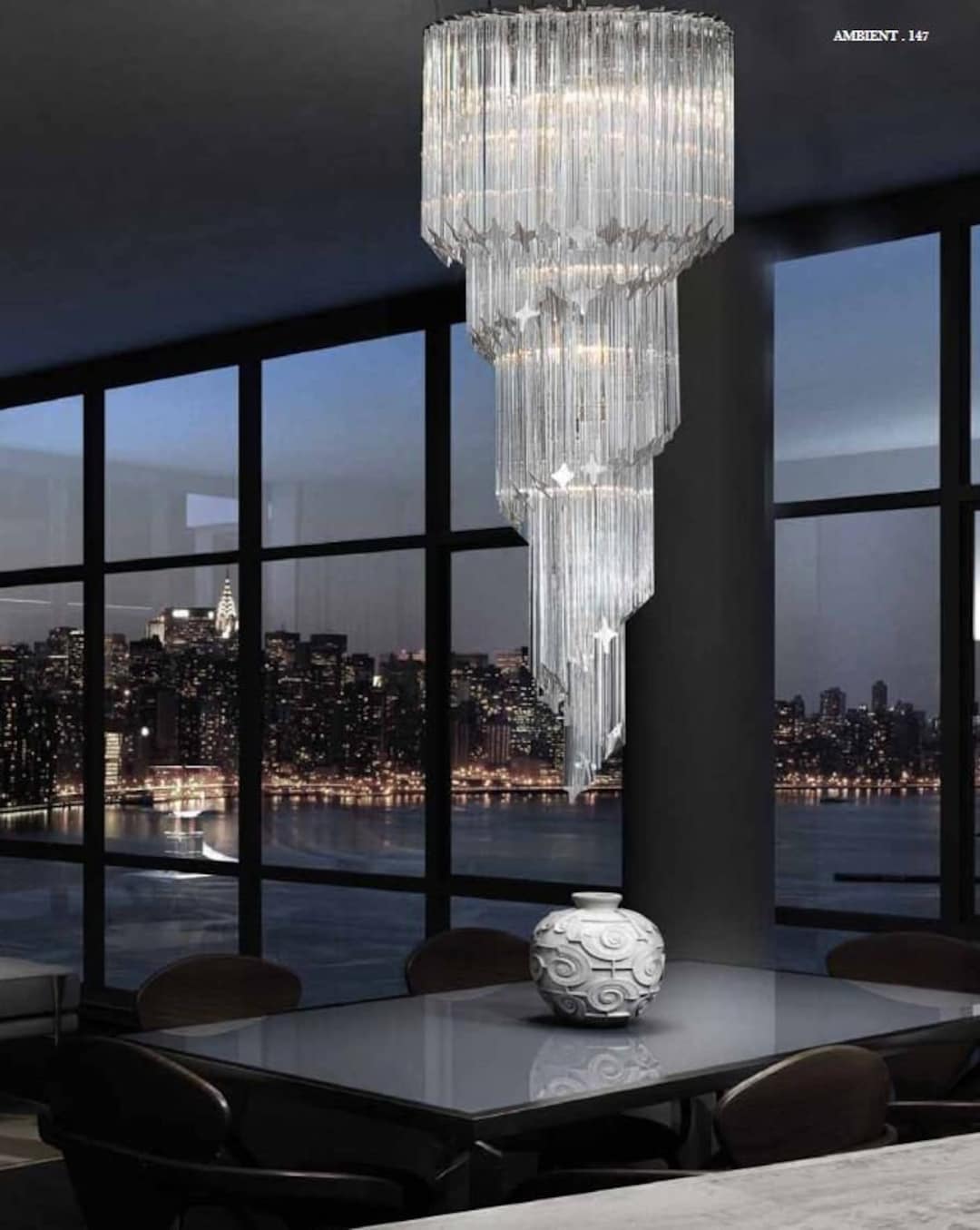 新品 希少な乳白色ベネチアングラスのような美しいシャンデリア 新品