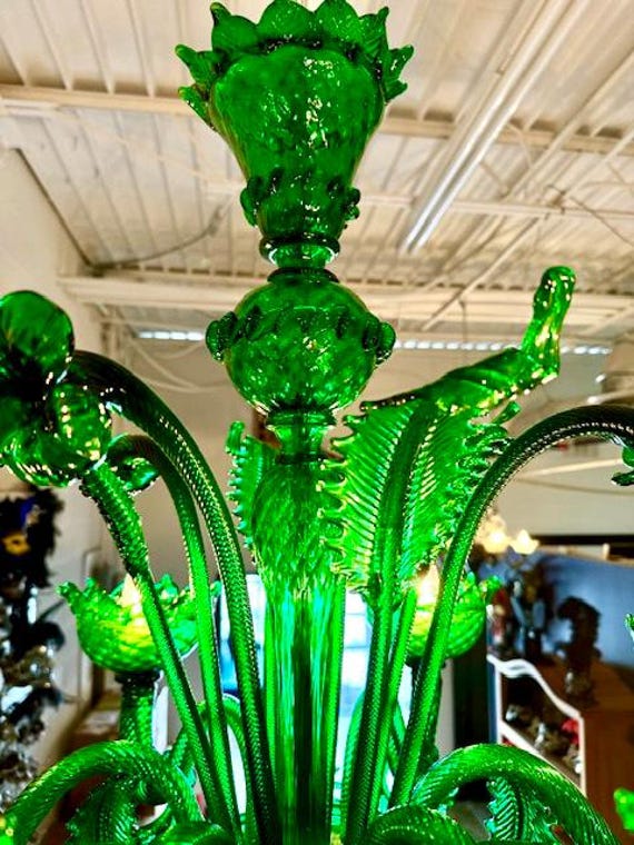 よ*ー様 Murano Green and Gold VETRO ARTISTI VTG Vetro Artistico Veneziano MURANO Green Glass Ashtray W