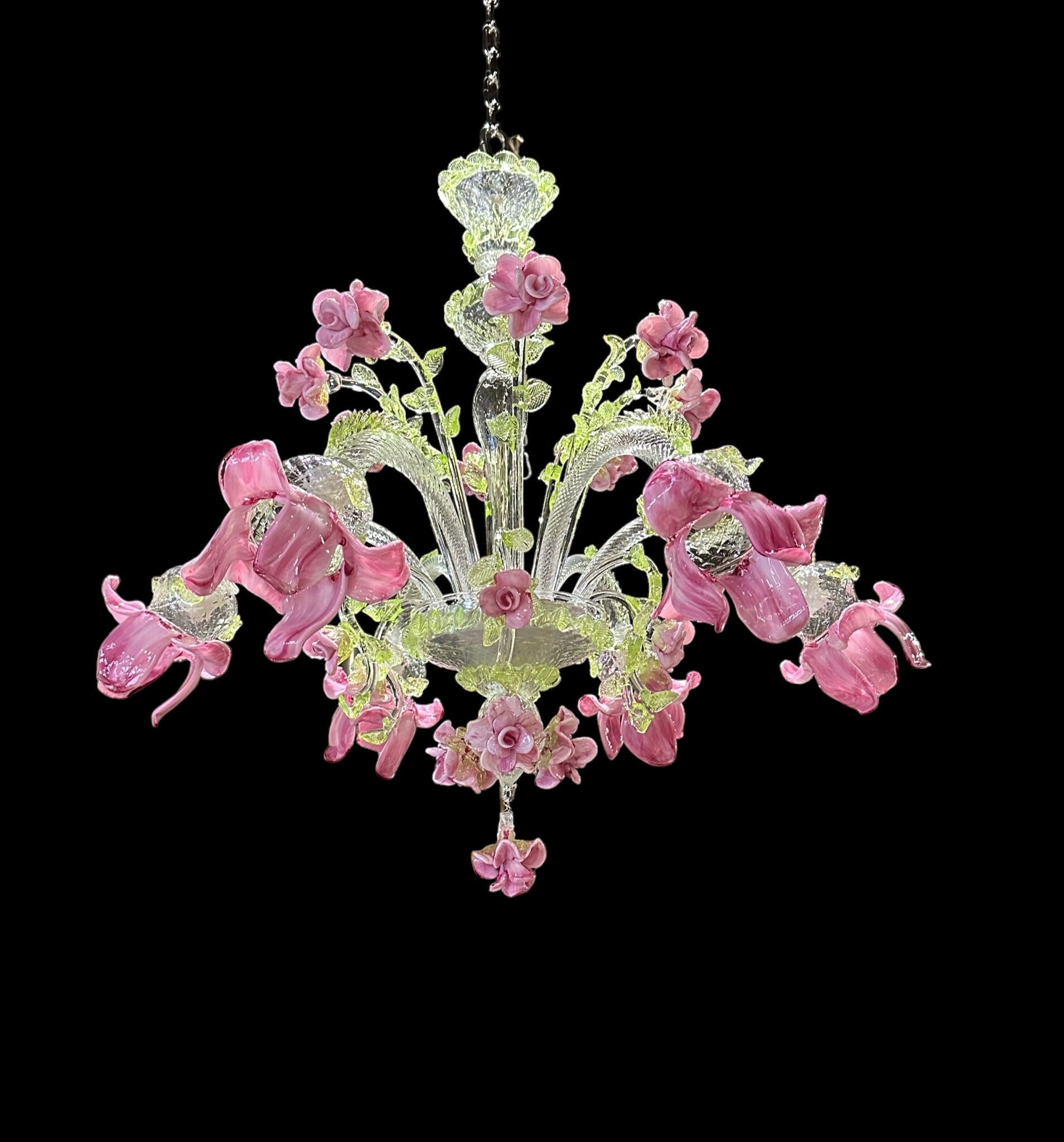 6 Light Classic Chandelier in Clear Cristallo and Light
