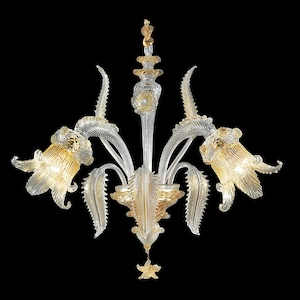 Floral Downward Sconce, Classic Murano Glass Wall Light, Two Lights, Murano Flower Sconce