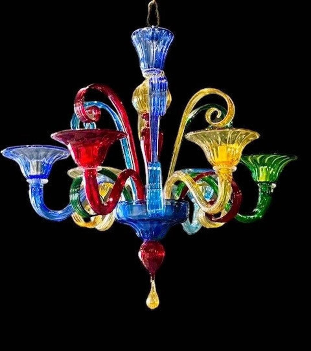 Arlecchino Chandelier, Murano Glass Lighting With Upward Lights, Colorful  Glass Chandelier - Etsy, image size:1080x1220