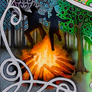 Beltane Wheel of the year wiccan decor Celtic art witchy image 7