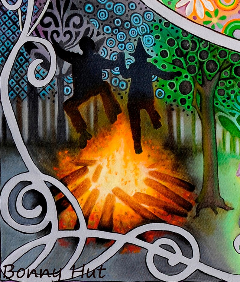 Beltane Wheel of the year wiccan decor Celtic art witchy image 7