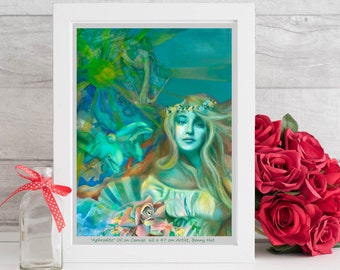 Lámina artística de Afrodita, Diosa griega, Arte mitológico,