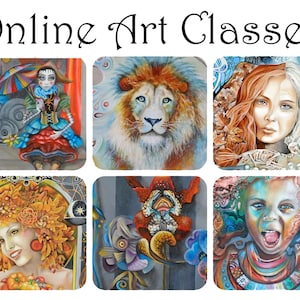 Monthly, casual, online Art Class, Online art workshop, Visionary Art classes, Online art teacher, zoom art classes, painting tutorials,