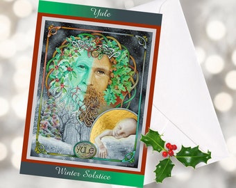 Yule cards, Winter Solstice art, Yuletide gifts, pagan yule cards, yuletide, Yule card set, Yule cards pack,