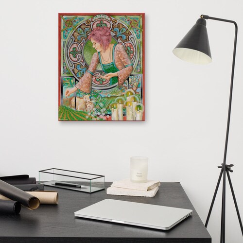 A2 Imbolc canvas art print Celtic Goddess Brigid shops artwork pagan sabbat wiccan home decor