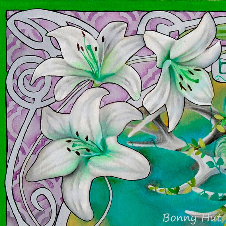 Beltane Wheel of the year wiccan decor Celtic art witchy image 5