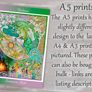 Beltane Wheel of the year wiccan decor Celtic art witchy image 9