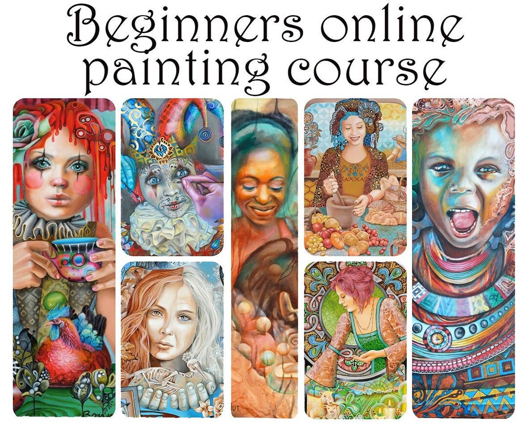 Beginners Online Oil Painting Course Beginner Portrait Etsy