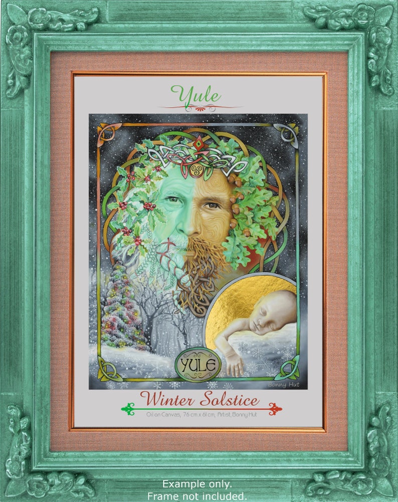 Yule, Yuletide, Celtic Mythology, Winter Solstice, Wiccan Art, Sabbat