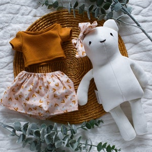 Handmade Polar Bear Stuffed Animal Doll Ready to Ship Huggable Plushie Toy Toddler Boy or Girl Easter Gift, Baby Shower, Nursery Décor image 5
