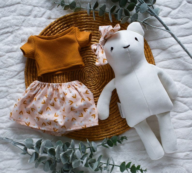 Handmade Polar Bear Stuffed Animal Doll Ready to Ship Huggable Plushie Toy Toddler Boy or Girl Easter Gift, Baby Shower, Nursery Décor image 5