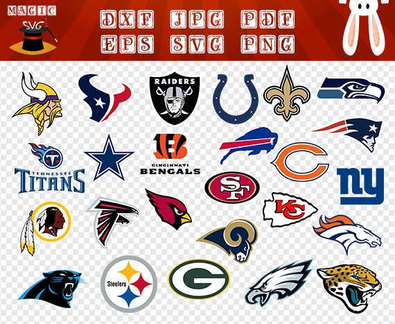Football Bundlee Svg Clipart Files Dxf Eps Jpg Png Svg Etsy