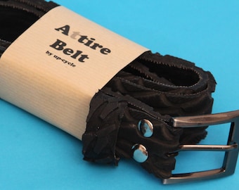 Belt Made From Old Bicycle Tires Upcycling Vegan Fashion  display picture 1