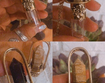 Custom Essential Oil necklace, roller bottle necklace, Crystal jewelry, sun flower
