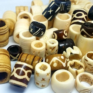 Dread bead set, dreadlock beads, bone bead, hair beads, dreadlocks accessories