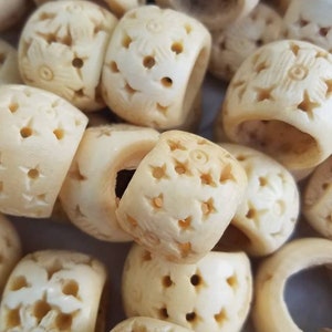 Dread bead set, dreadlock beads, bone bead, hair beads, dreadlocks accessories