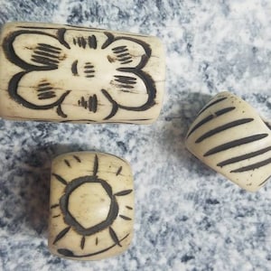 Dread bead set, dreadlock beads, bone bead, hair beads, dreadlocks accessories
