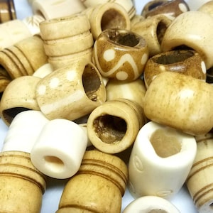 Dread bead set, dreadlock beads, bone bead, hair beads, dreadlocks accessories