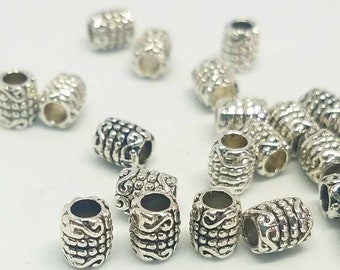 Dreadlock beads,small, Dread bead set,Tibetan silver, hair beads, dreadlocks accessories,hair jewelry,  hair beads,