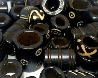 Dread bead set, dreadlock beads, bone bead, hair beads, dreadlocks accessories
