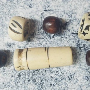 Dread bead set, dreadlock beads, bone bead, hair beads, dreadlocks accessories